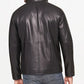 Jaqueta masculina Marc New York Hartz Smooth Lamb com gola alta, preta, tamanho grande