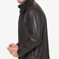 Jaqueta masculina Marc New York Hartz Smooth Lamb com gola alta, preta, tamanho grande