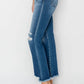 Risen - Full Size Frayed Step Hem Ankle Straight Jeans