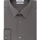 Camisa social masculina Calvin Klein Slim Fit com gola flexível elástica, cinza, tamanho 16,5 x 32 x 33