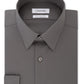 Camisa social masculina Calvin Klein Slim Fit com gola flexível elástica, cinza, tamanho 16,5 x 32 x 33
