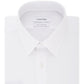 Camisa social masculina Calvin Klein Slim Fit com gola flexível elástica, branca, tamanho 34x35