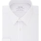 Camisa social masculina Calvin Klein Slim Fit com gola flexível elástica, branca, tamanho 17 x 36 x 37