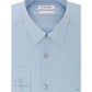 Camisa social masculina Calvin Klein Slim Fit com gola flexível elástica, azul, tamanho 15,5 x 34-35