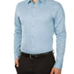 Camisa social masculina Calvin Klein Slim Fit com gola flexível elástica, azul, tamanho 16,5 x 34-35