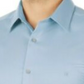 Camisa social masculina Calvin Klein Slim Fit com gola flexível elástica, azul, tamanho 16,5 x 34-35