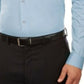 Camisa social masculina Calvin Klein Slim Fit com gola flexível elástica, azul, tamanho 16,5 x 34-35