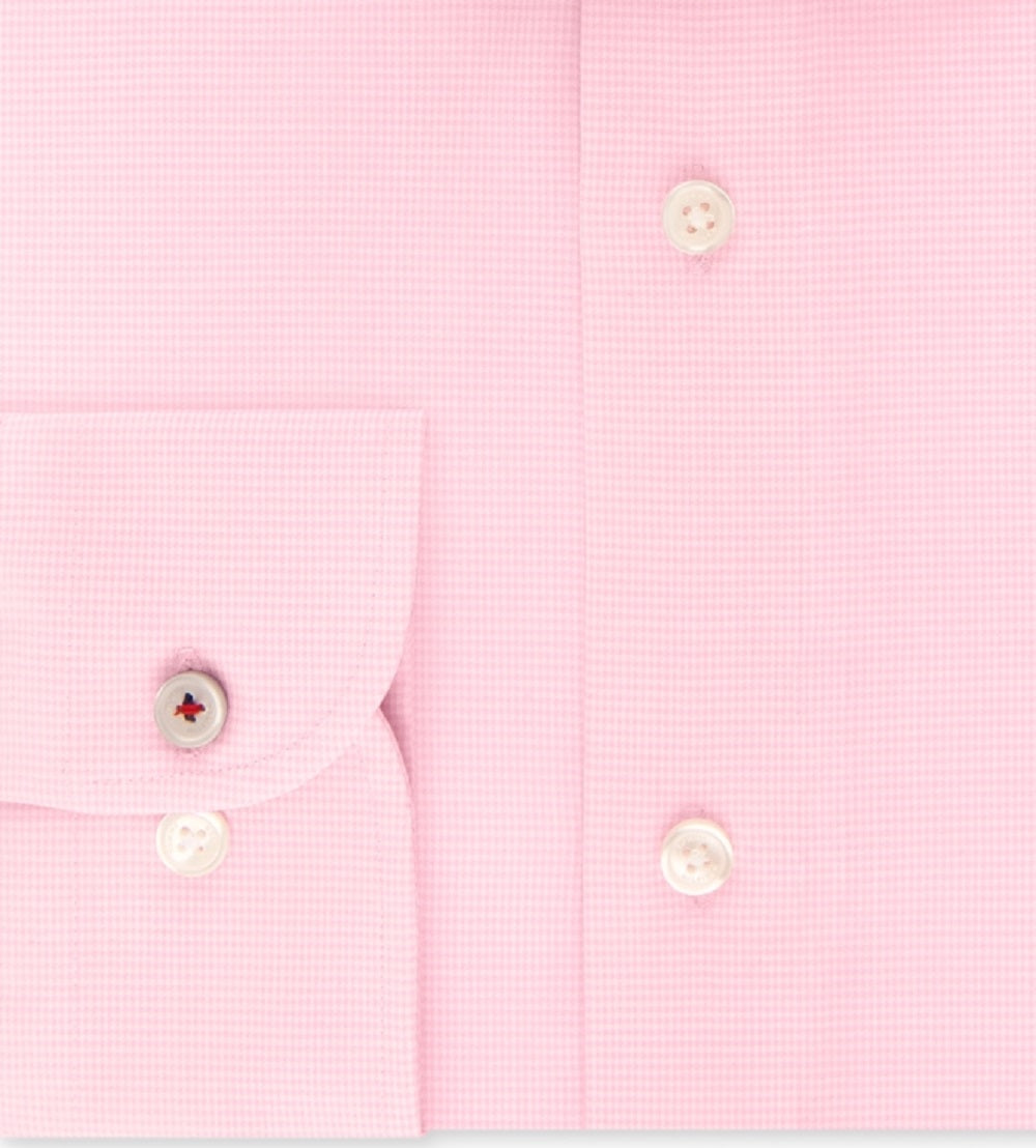Camisa social masculina Tommy Hilfiger Supima Cotton Slim Fit, não passável, rosa, tamanho 15,5 x 34 x 35