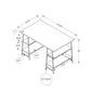 Computer Desk for Home Office with Storage Shelves