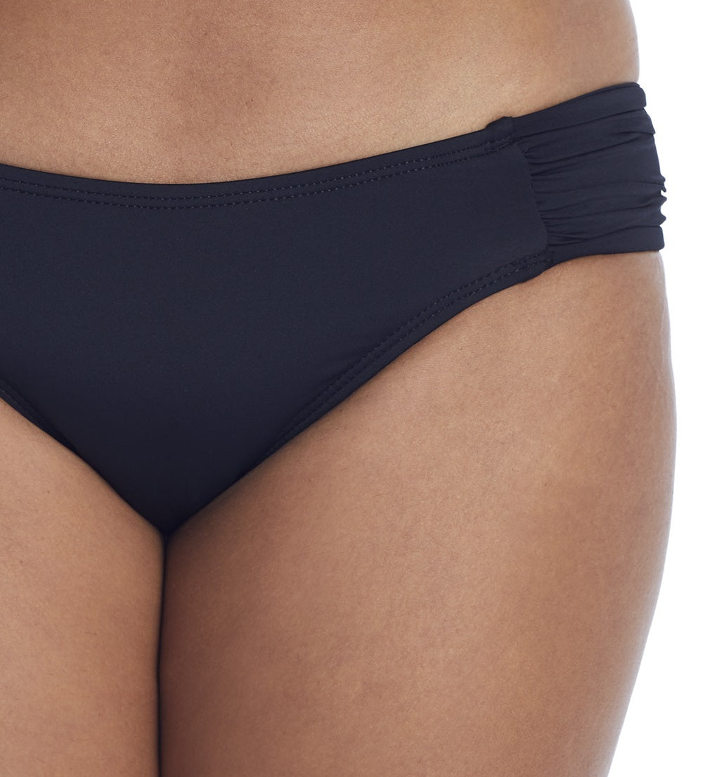 Calcinha de biquíni hipster feminina La Blanca Island Goddess preta, tamanho 4