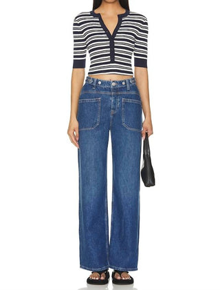 Free People - Calça Jeans Palmer com Punho