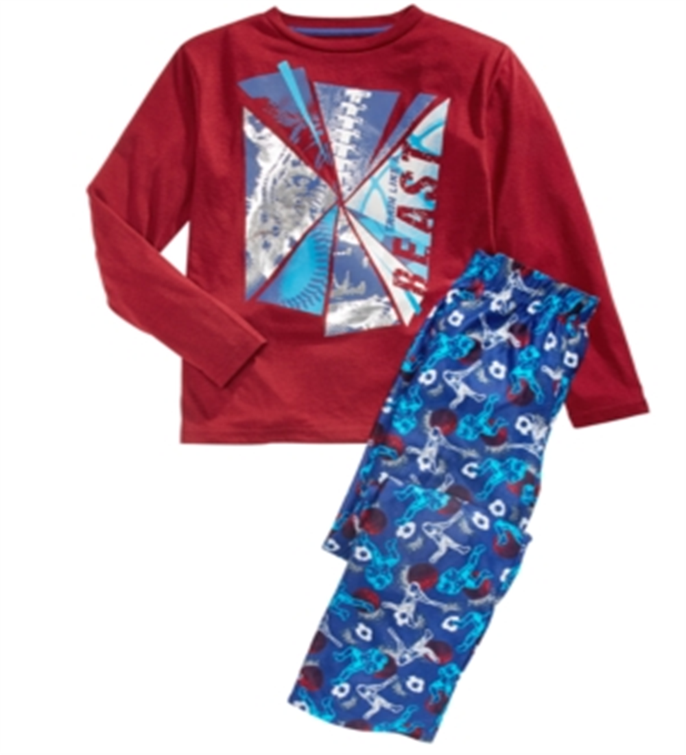 Conjunto de pijama Max &amp; Olivia Big Boy's 2 peças Train Like A Beast vermelho tamanho G