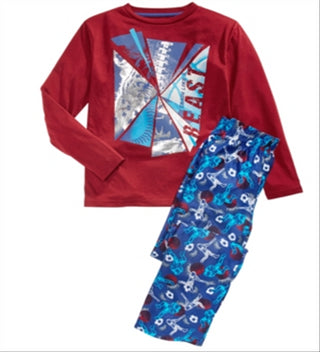 Conjunto de pijama Max &amp; Olivia Big Boy's 2 peças Train Like A Beast vermelho tamanho G