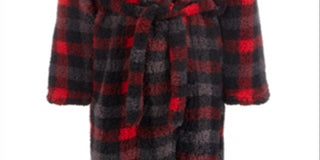 Robe xadrez falso Sherpa Max &amp; Olivia Little &amp; Big Boy's, tamanho X-G, vermelho
