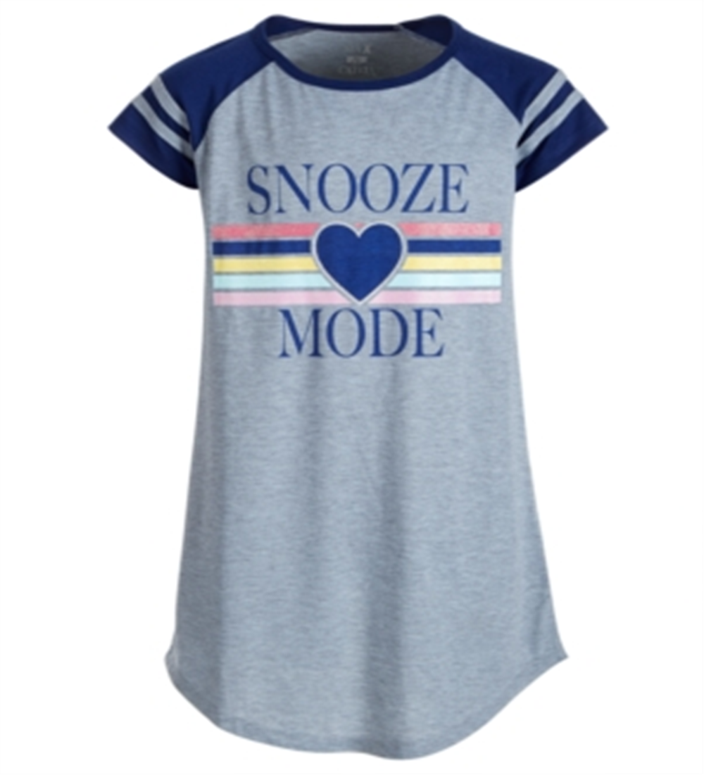 Camisola raglan com estampa gráfica para meninas Max &amp; Olivia Little &amp; Big, cinza, tamanho P/6-6X