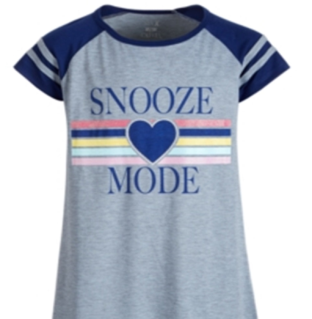 Camisola raglan com estampa gráfica para meninas Max &amp; Olivia Little &amp; Big, cinza, tamanho P/6-6X