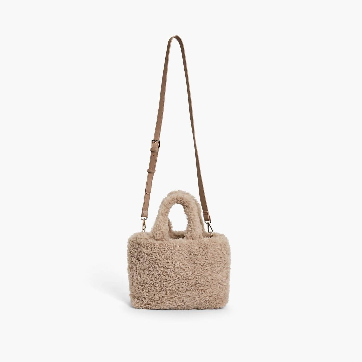 Like Dreams - Women's Demi Faux Fur Sherpa Square Shoulder Bag