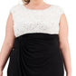 Vestido tubinho de renda com blocos de cores da Connected Women, preto, tamanho 18W