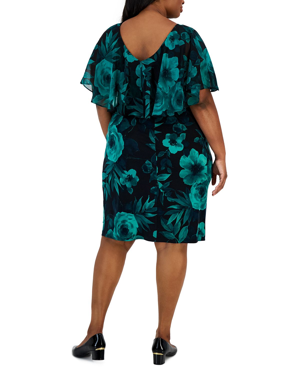 Vestido tubinho popover estampado feminino conectado, verde, tamanho 20W