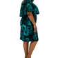 Vestido tubinho popover estampado feminino conectado, verde, tamanho 20W