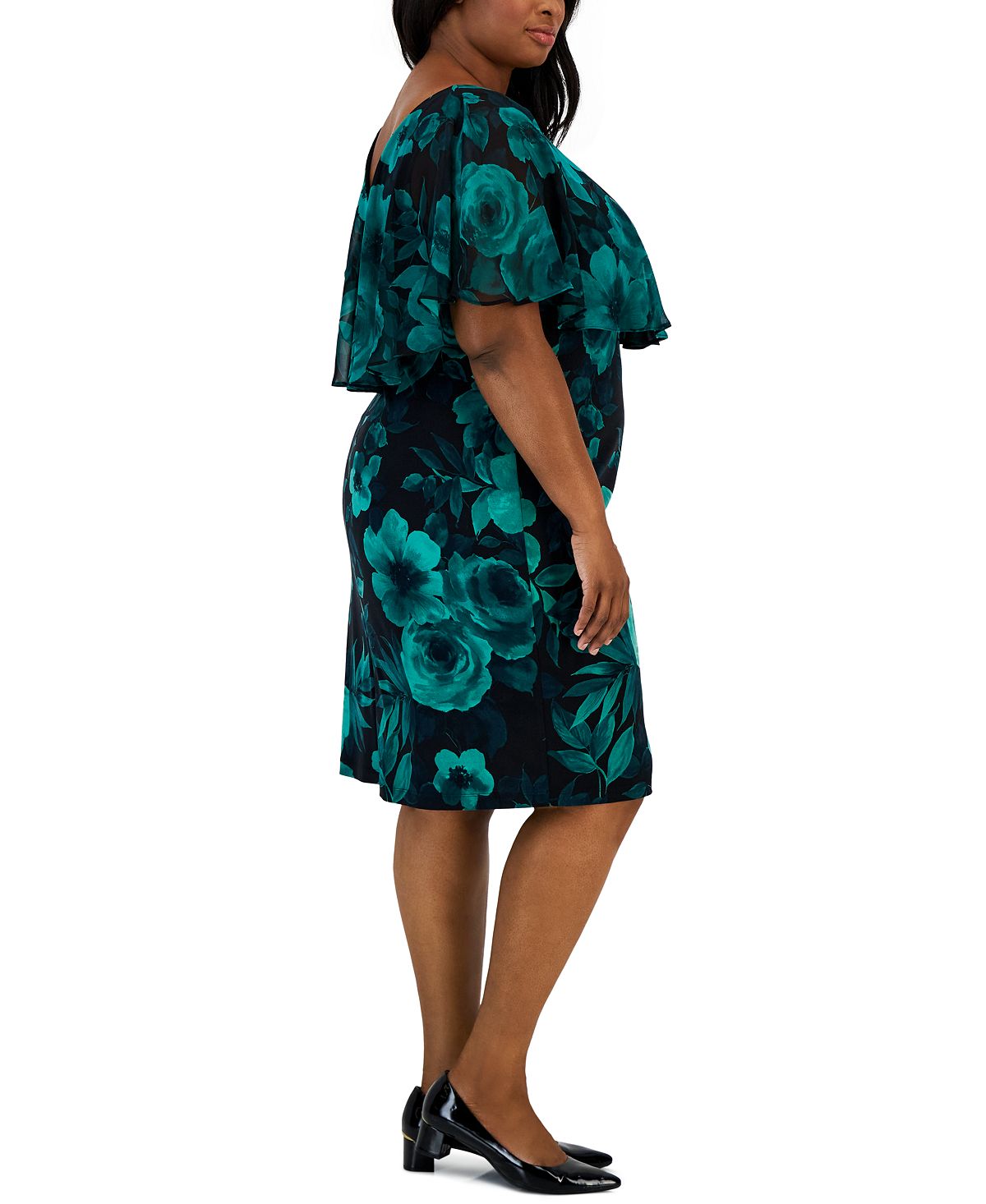 Vestido tubinho popover estampado feminino conectado, verde, tamanho 20W