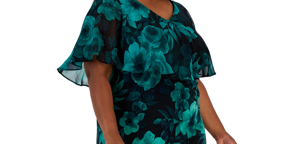 Vestido tubinho popover estampado feminino conectado, verde, tamanho 20W