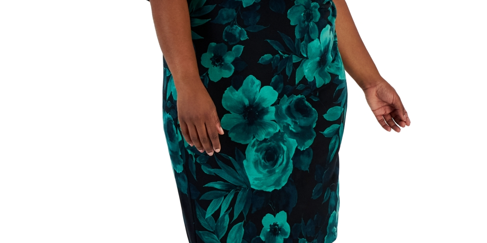 Vestido tubinho popover estampado feminino conectado, verde, tamanho 20W