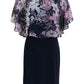 Vestido de chiffon com estampa floral feminino Connected, rosa, tamanho 8