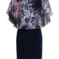 Vestido de chiffon com estampa floral feminino Connected, rosa, tamanho 8