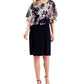Vestido de chiffon com estampa floral feminino Connected, rosa, tamanho 8
