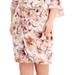Vestido tubinho feminino Connected com cintura franzida e manga 3/4, marrom, tamanho 16W