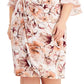 Vestido tubinho feminino Connected com cintura franzida e manga 3/4, marrom, tamanho 16W