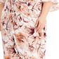 Vestido tubinho feminino Connected com cintura franzida e manga 3/4, marrom, tamanho 16W
