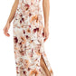 Vestido longo de coquetel feminino Connected, sem mangas, com decote em V, floral, marrom, tamanho 4