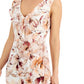 Vestido longo de coquetel feminino Connected, sem mangas, com decote em V, floral, marrom, tamanho 4