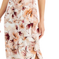 Vestido longo de coquetel feminino Connected, sem mangas, com decote em V, floral, marrom, tamanho 4