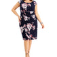 Vestido envelope sintético Ity da Connected Women's, azul, tamanho 24W