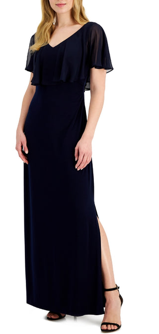 Connected Women's Caplet Gown Blue Size 12