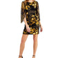 Vestido feminino com manga tulipa conectado, amarelo, tamanho 10, pequeno