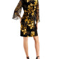 Vestido feminino com manga tulipa conectado, amarelo, tamanho 10, pequeno