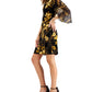 Vestido feminino com manga tulipa conectado, amarelo, tamanho 10, pequeno