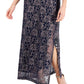 Vestido de renda estampado feminino conectado, azul, tamanho 10