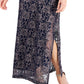 Vestido de renda estampado feminino conectado, azul, tamanho 16