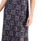 Vestido de renda estampado feminino conectado, azul, tamanho 16
