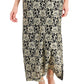 Vestido de renda estampado feminino conectado, amarelo, tamanho 8