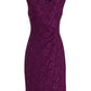 Vestido tubinho com recorte de renda e lantejoulas da Connected Apparel, roxo, tamanho 16