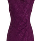 Vestido tubinho com recorte de renda e lantejoulas da Connected Apparel, roxo, tamanho 16