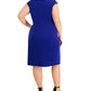 Vestido feminino com aba lateral azul tamanho pequeno pequeno