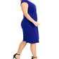 Vestido feminino com aba lateral azul tamanho pequeno pequeno