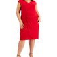 Vestido feminino com aba lateral vermelho tamanho 18W da Connected